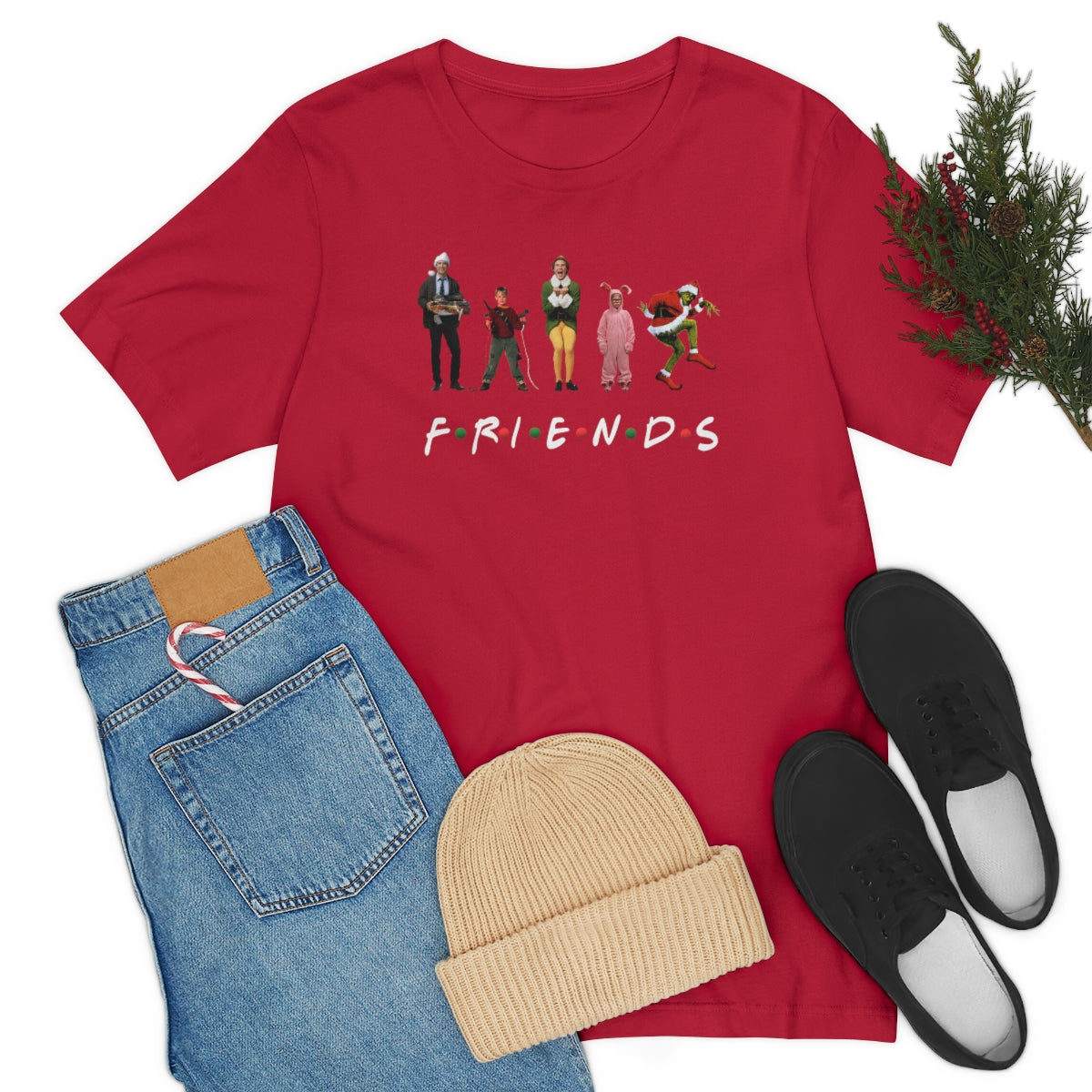 Christmas Friends-Unisex Jersey Short Sleeve Tee